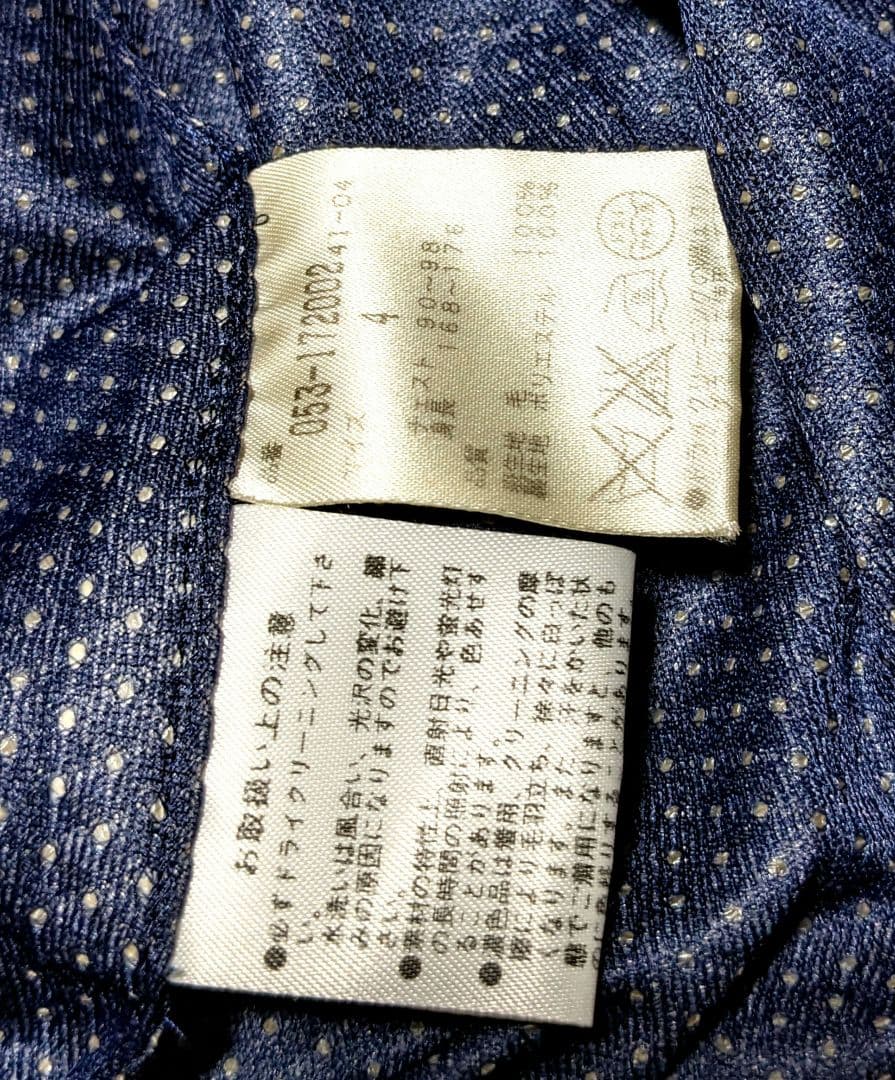 PEARLY GATES フルジップ ニット ジャケット 裏地付き 濃紺