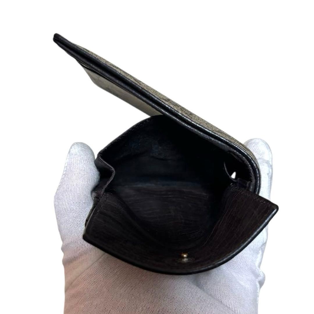 人気　グッチ　折り財布　ベージュ　GG柄　フラップ　PVC