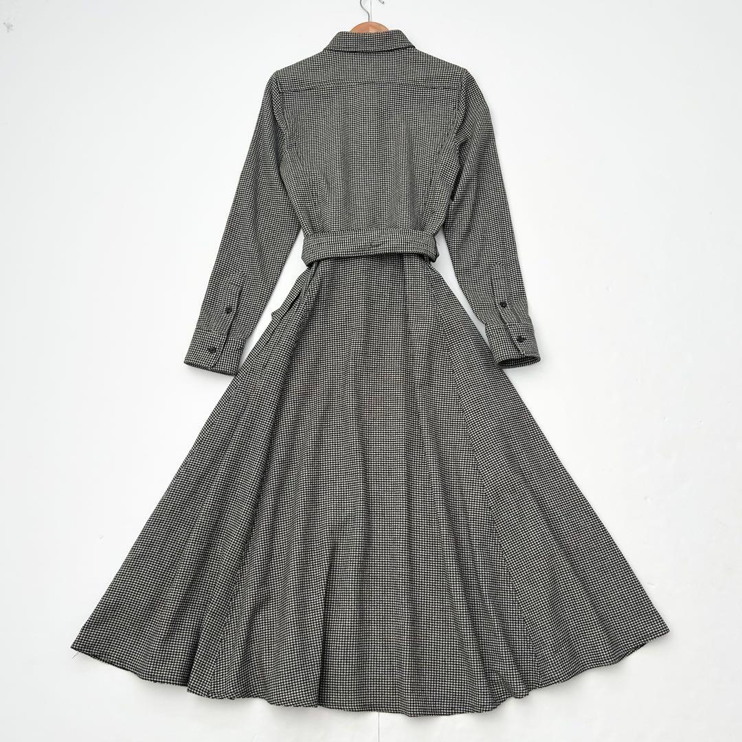 美品✨ラルフローレン　ロングワンピース　千鳥柄　2