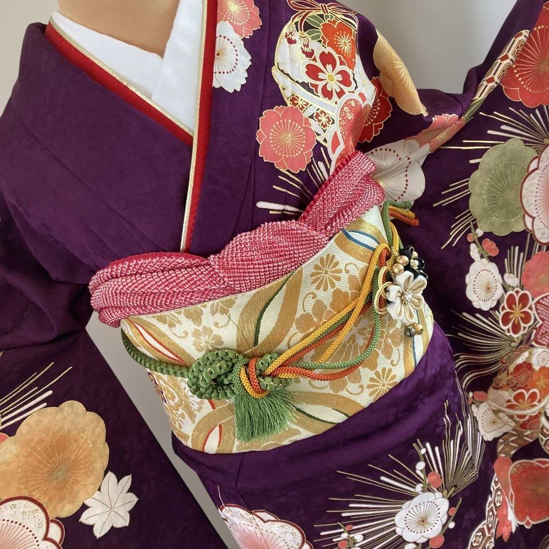 未使用に近い　振袖フルセットお探しの方に　王道古典柄　刺繍有り　成人式典に