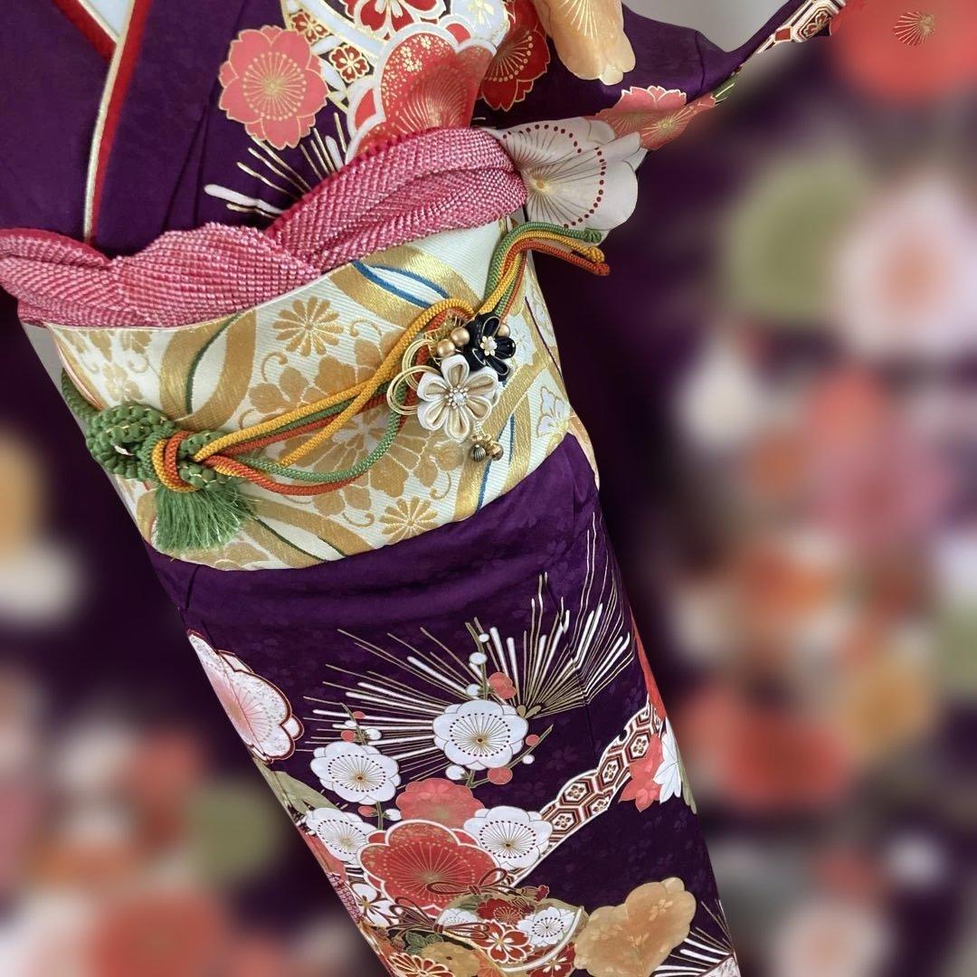未使用に近い　振袖フルセットお探しの方に　王道古典柄　刺繍有り　成人式典に