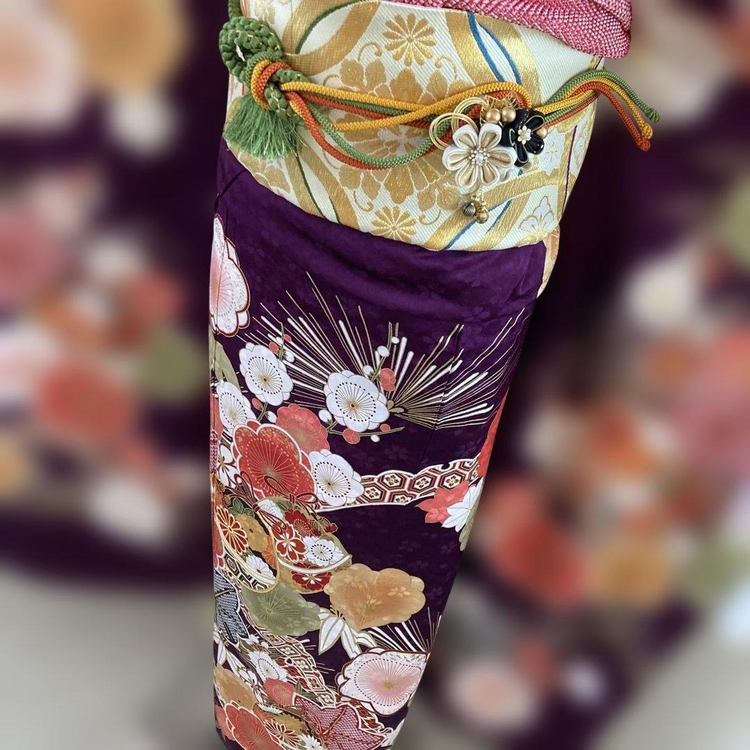 未使用に近い　振袖フルセットお探しの方に　王道古典柄　刺繍有り　成人式典に