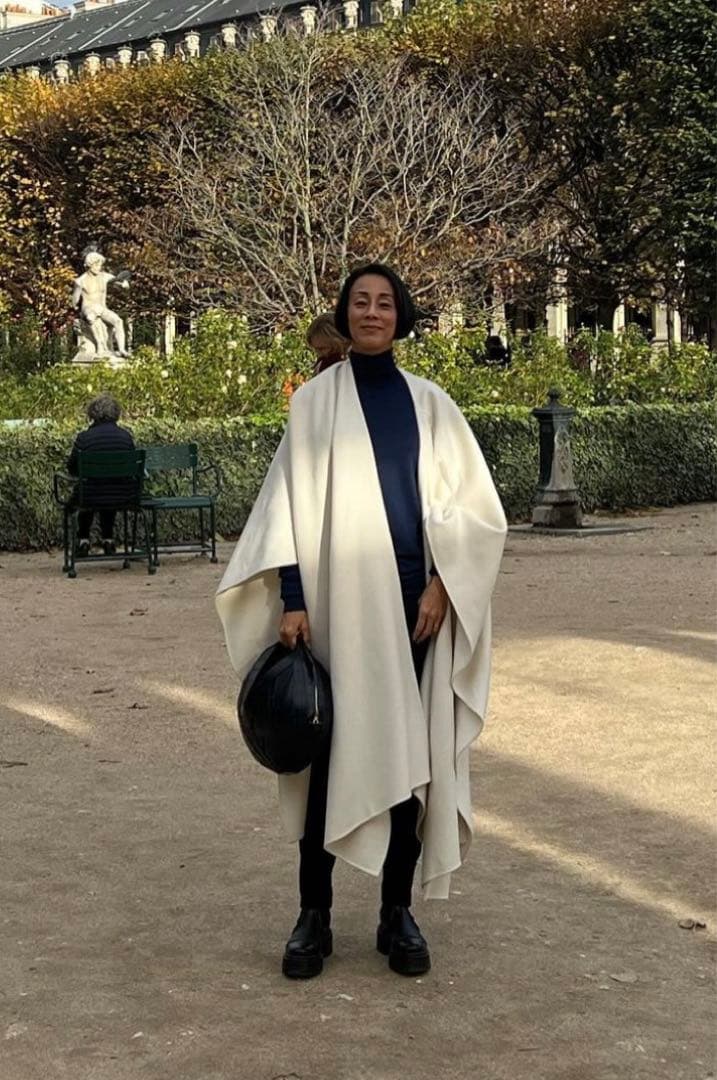 R*a様 【新品タグ付き】中村江里子さん着用ロングポンチョ