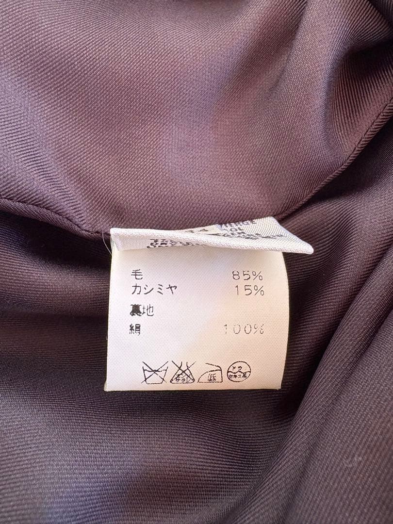 エルメスマルジェラ期ウールカシミヤグレーヘリンボーンワンピース　極美品