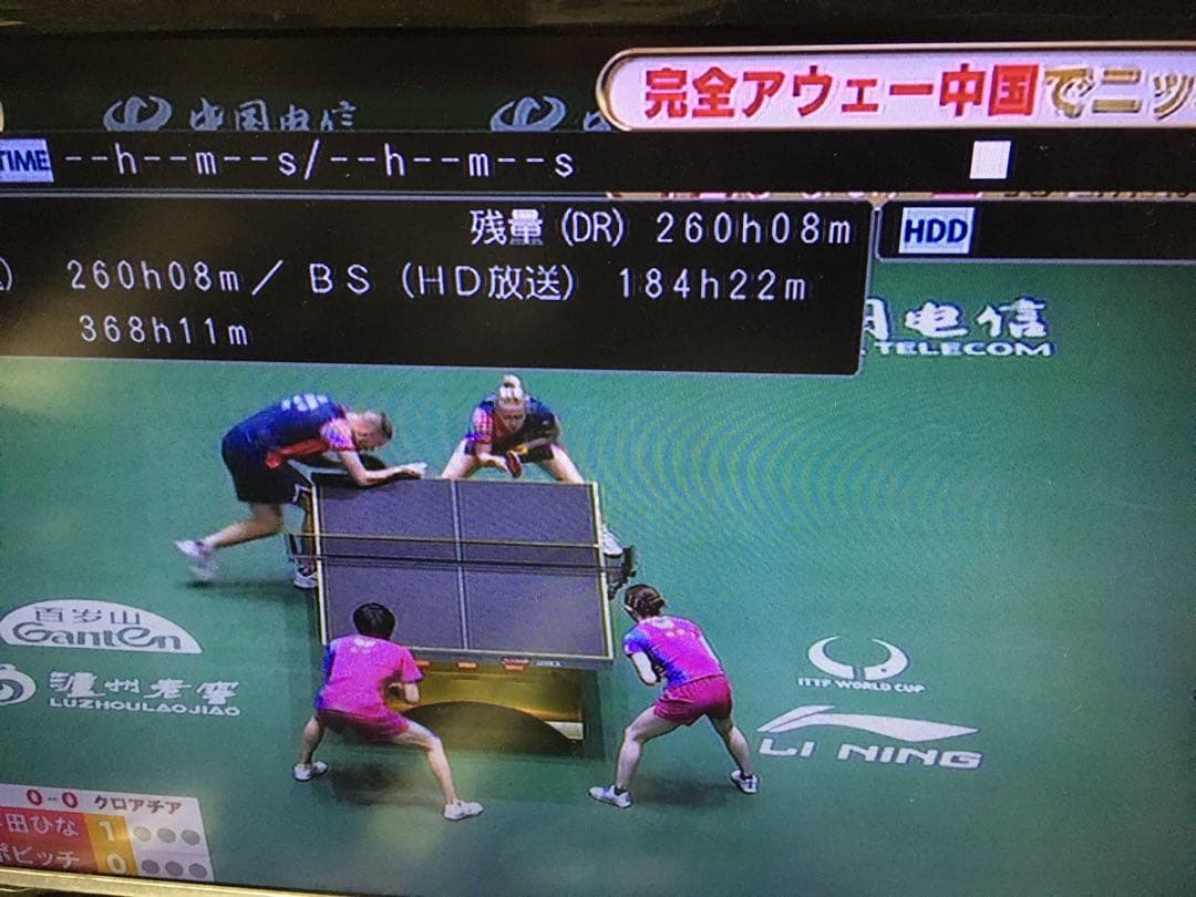 東芝REGZA DBR-T460改HDD3TB・3番組録画かタイムシフト