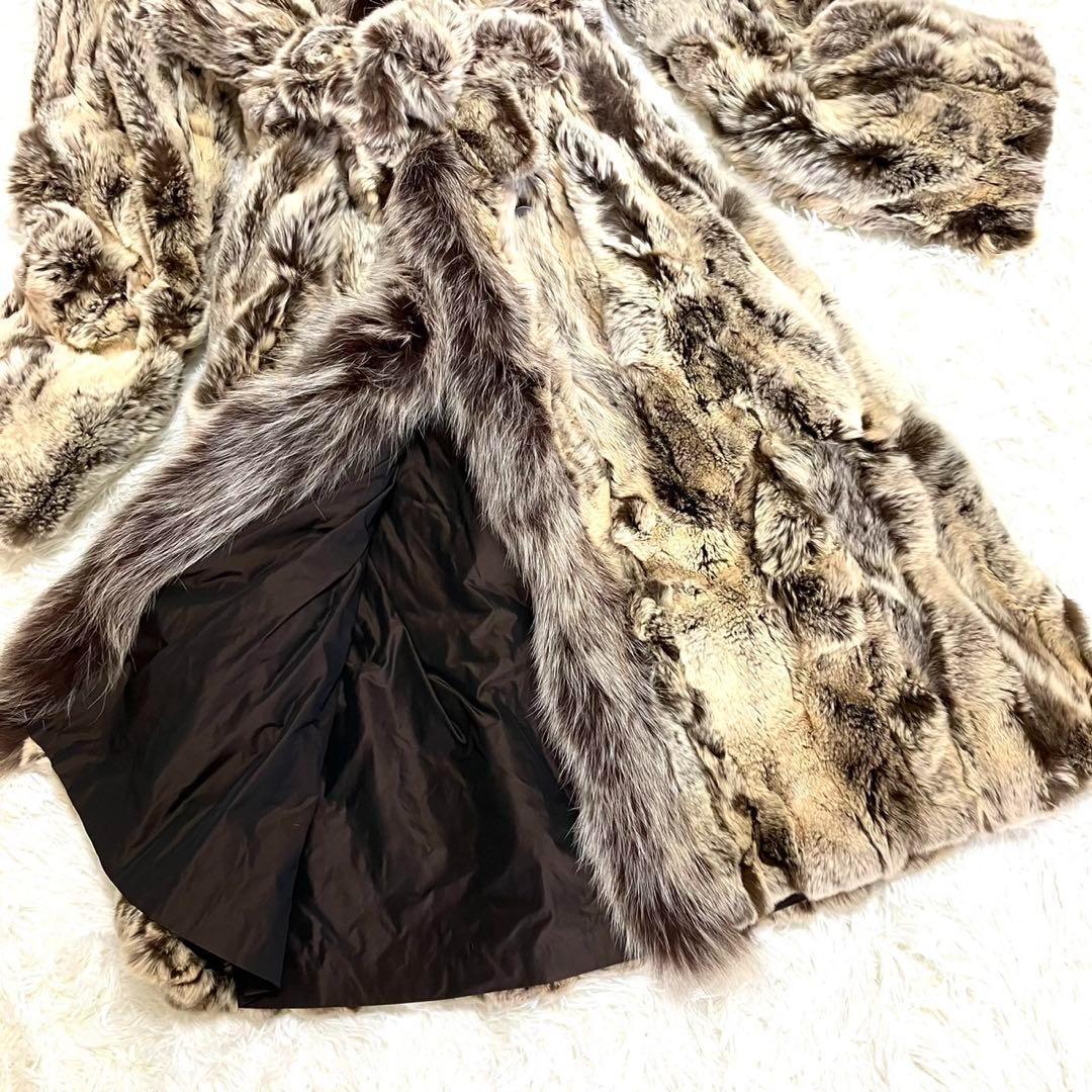 【極美品】YEVS SALOMON 最高級　ブルーフォックス　ロングコート　40