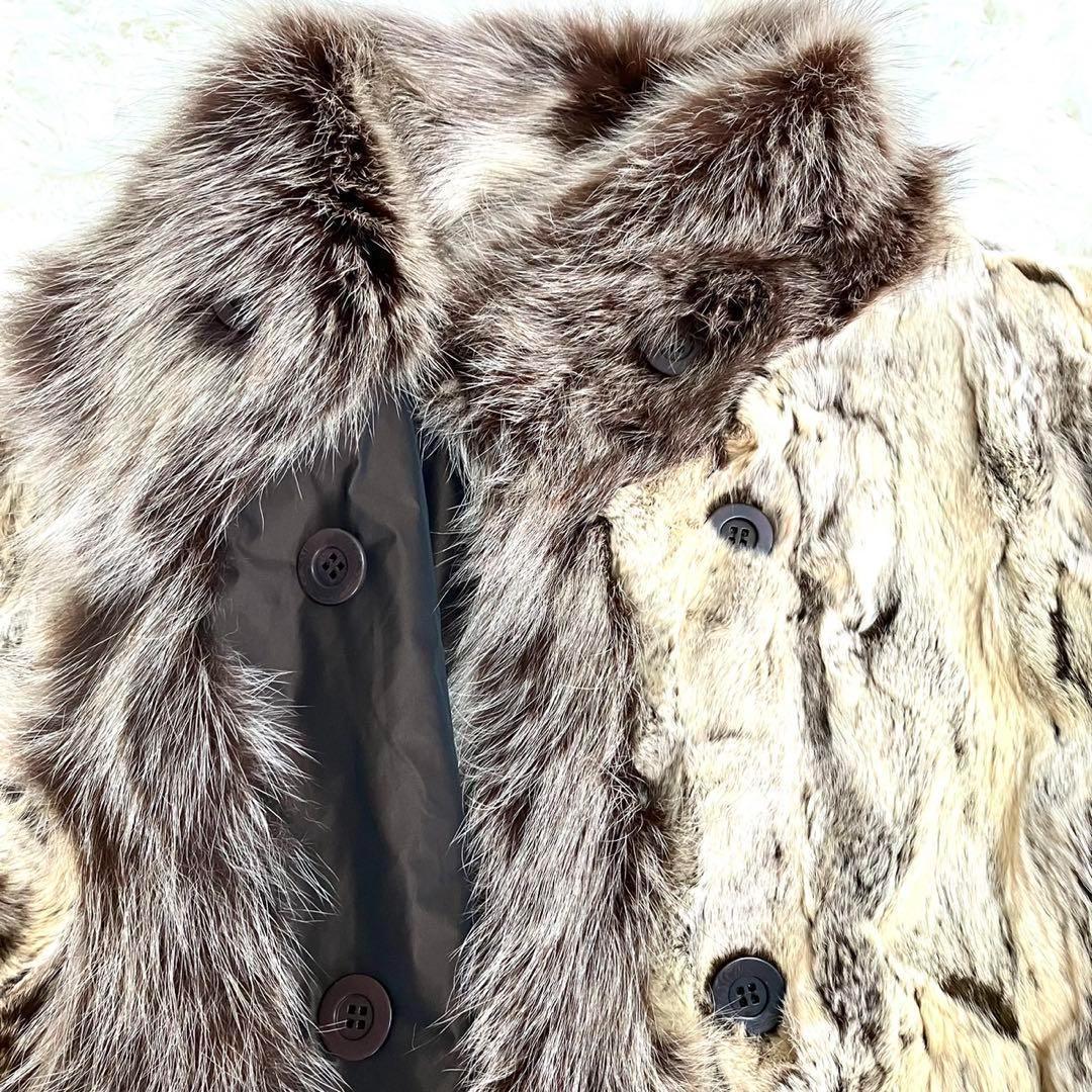 【極美品】YEVS SALOMON 最高級　ブルーフォックス　ロングコート　40