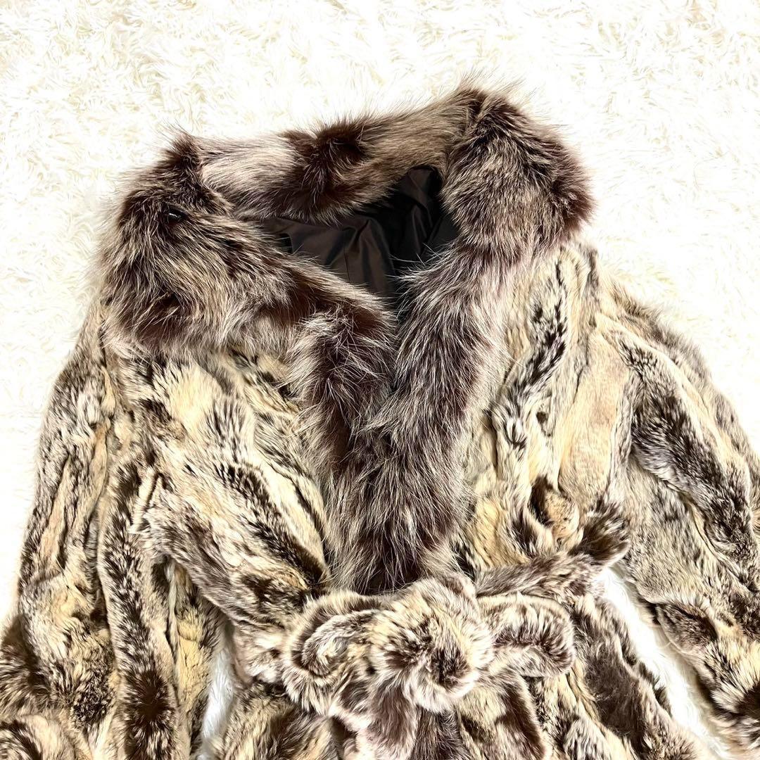 【極美品】YEVS SALOMON 最高級　ブルーフォックス　ロングコート　40