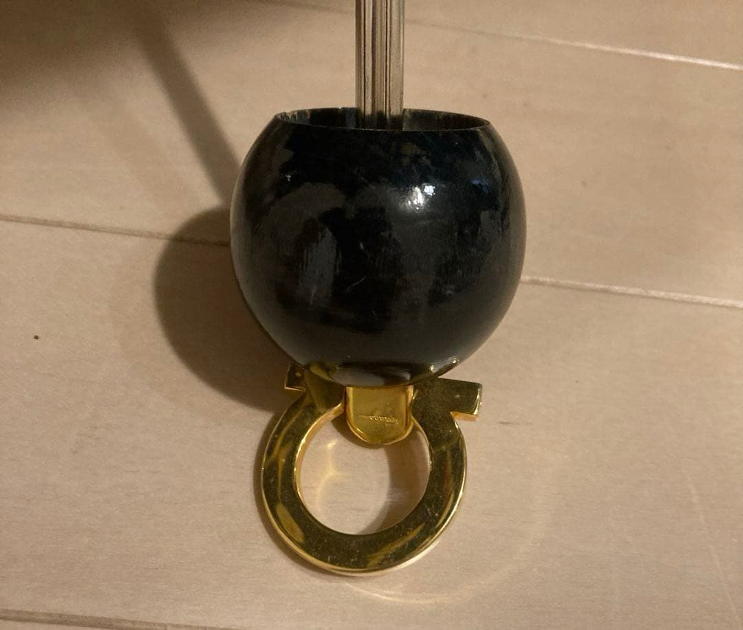 フェラガモ　Ferragamo ガンチーニ 靴と花のデザイン 折りたたみ傘　希少