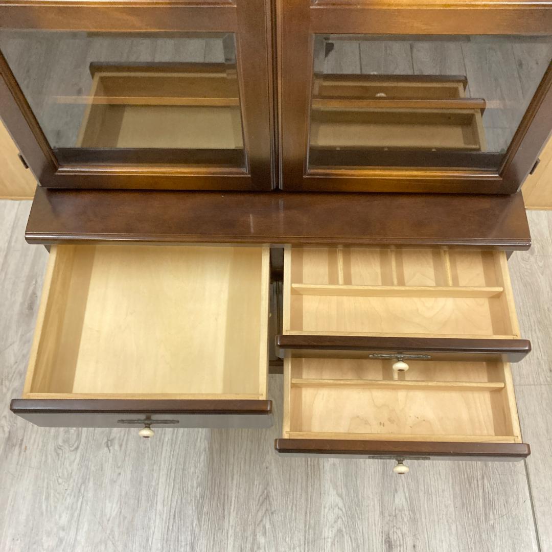 【飛騨産業】キツツキ　２面食器棚　カップボード　キッチンボード