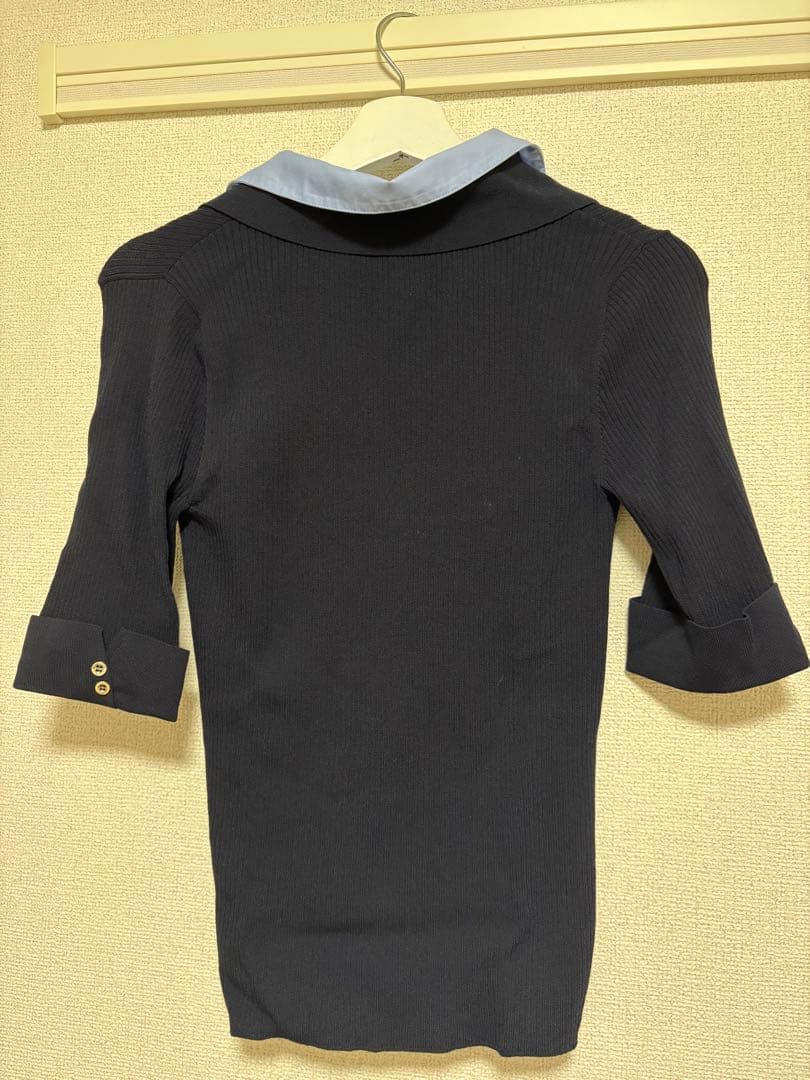 Apuweiser-riche シャツレイヤードリブニット