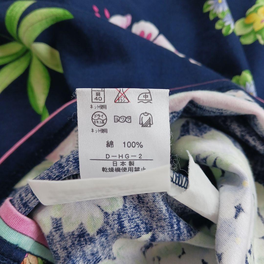美品♬LEONARD　レオナール　花柄　総柄　カットソー　トップス　ネイビー
