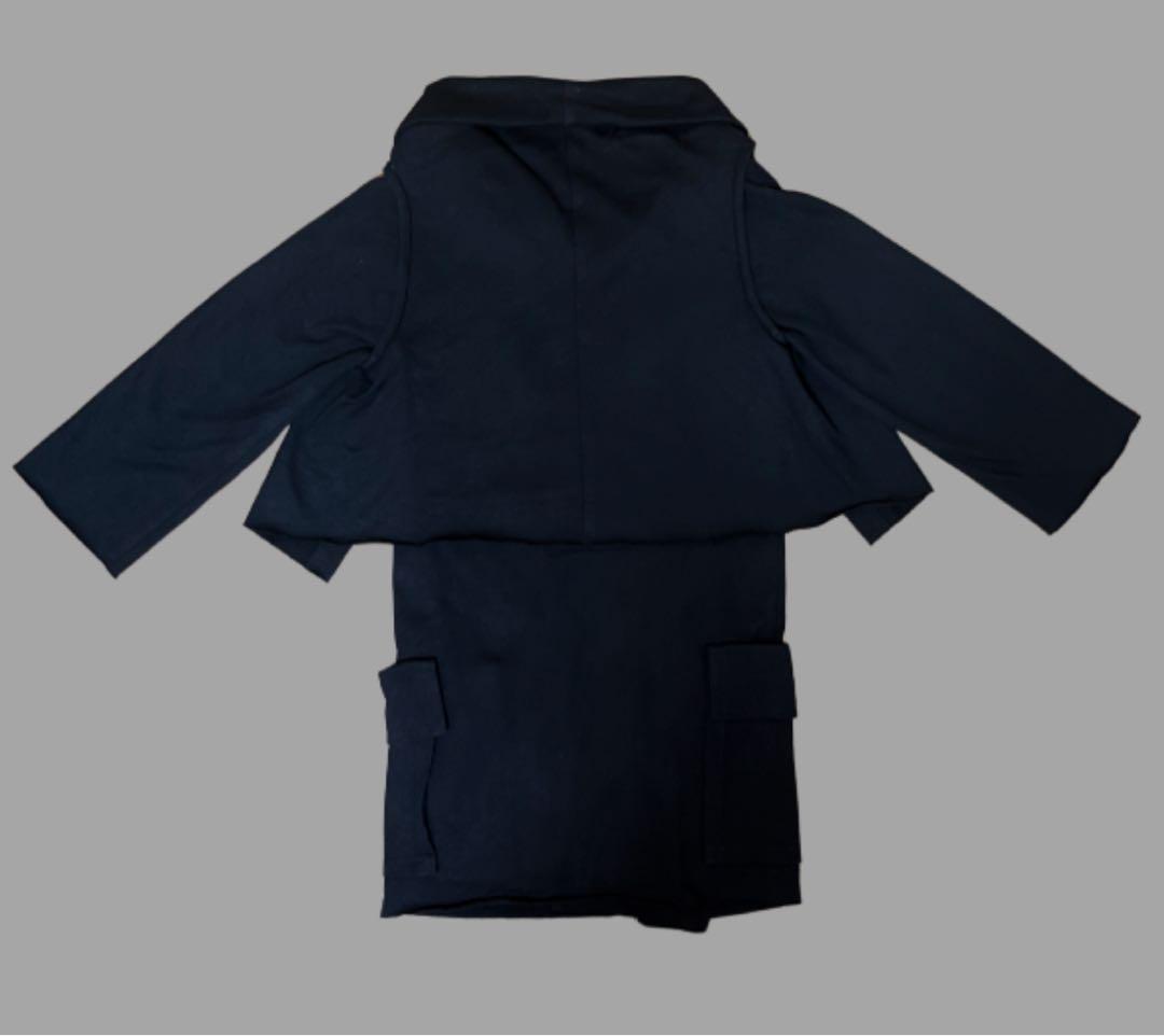 初期LIMI feu ヨウジヤマモト　ユニセックス　ブラック ハーフコート