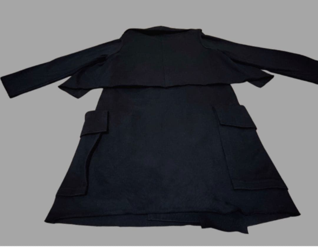 初期LIMI feu ヨウジヤマモト　ユニセックス　ブラック ハーフコート