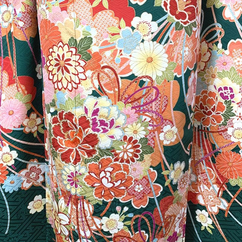 506z10, 412y11,小物類〇古典柄 振袖 金彩 身幅広め 嘘つき袖付