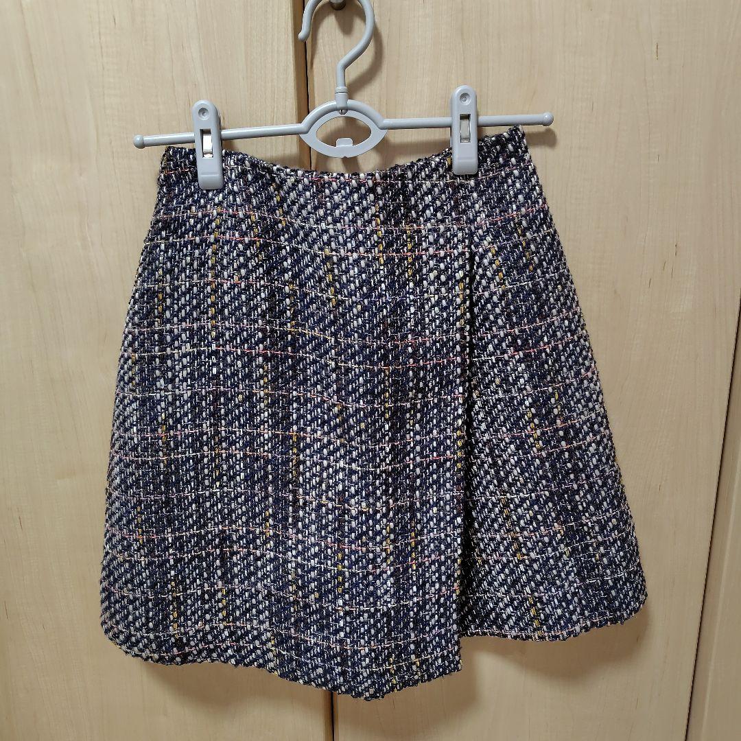 SALE！グレディブリリアン　ツイードラップショートパンツ　ネイビー系