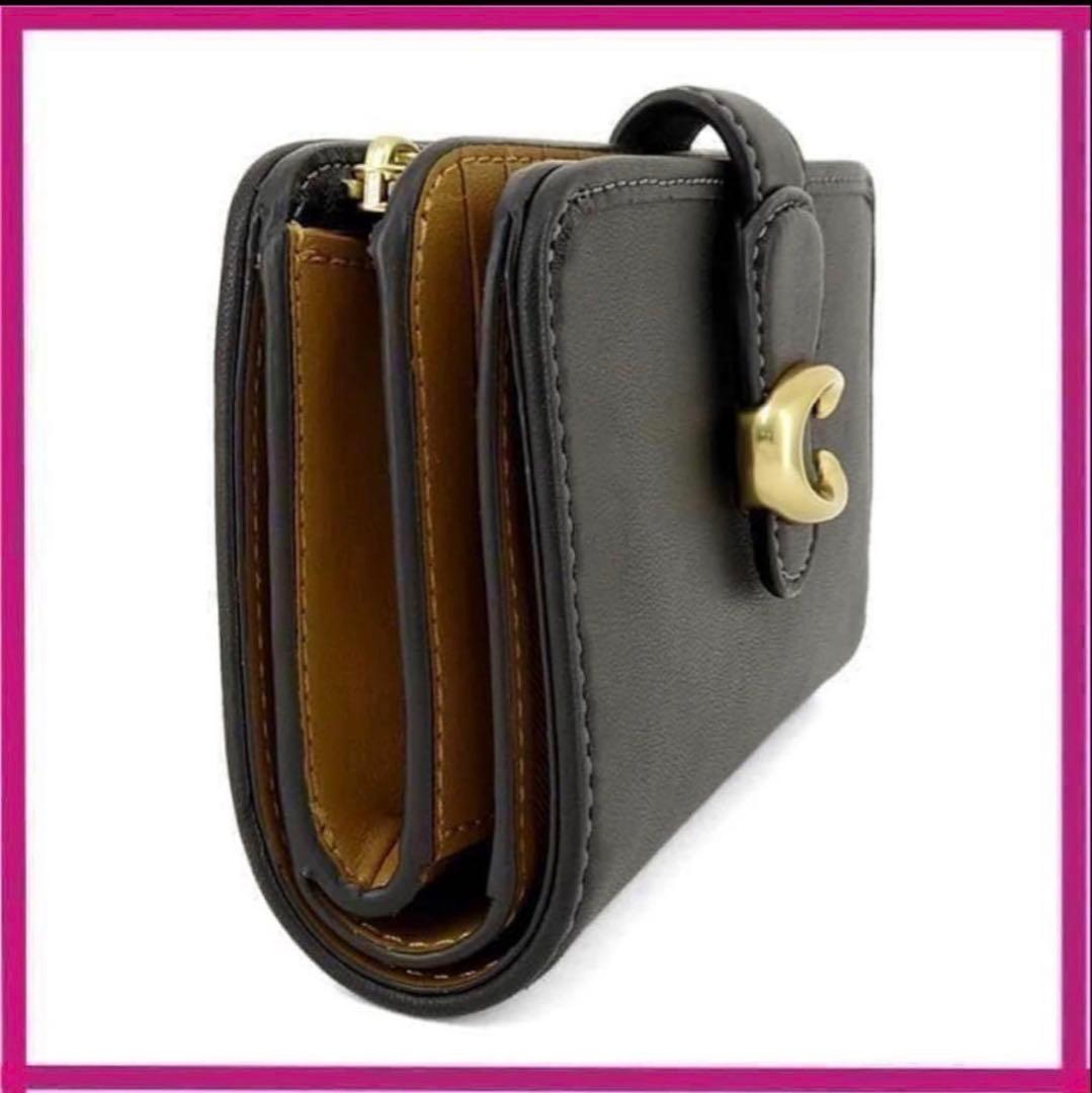 COACHコーチ 高級スムースレザータビーミディアム二つ折り財布