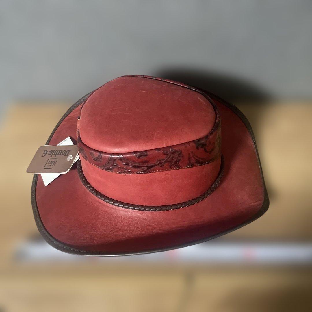 ファルコン メンズ アメリカンレザー カウボーイハット　新品　Ｍサイズ