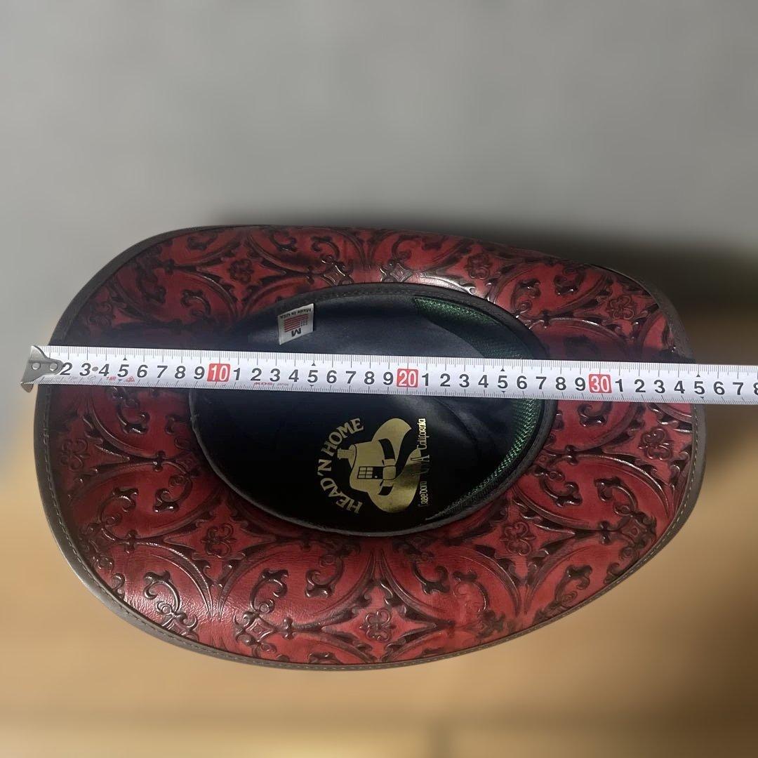 ファルコン メンズ アメリカンレザー カウボーイハット　新品　Ｍサイズ