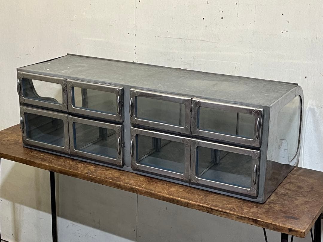 「anma」昭和レトロ 駄菓子屋さんの陳列ケース ブリキショーケース