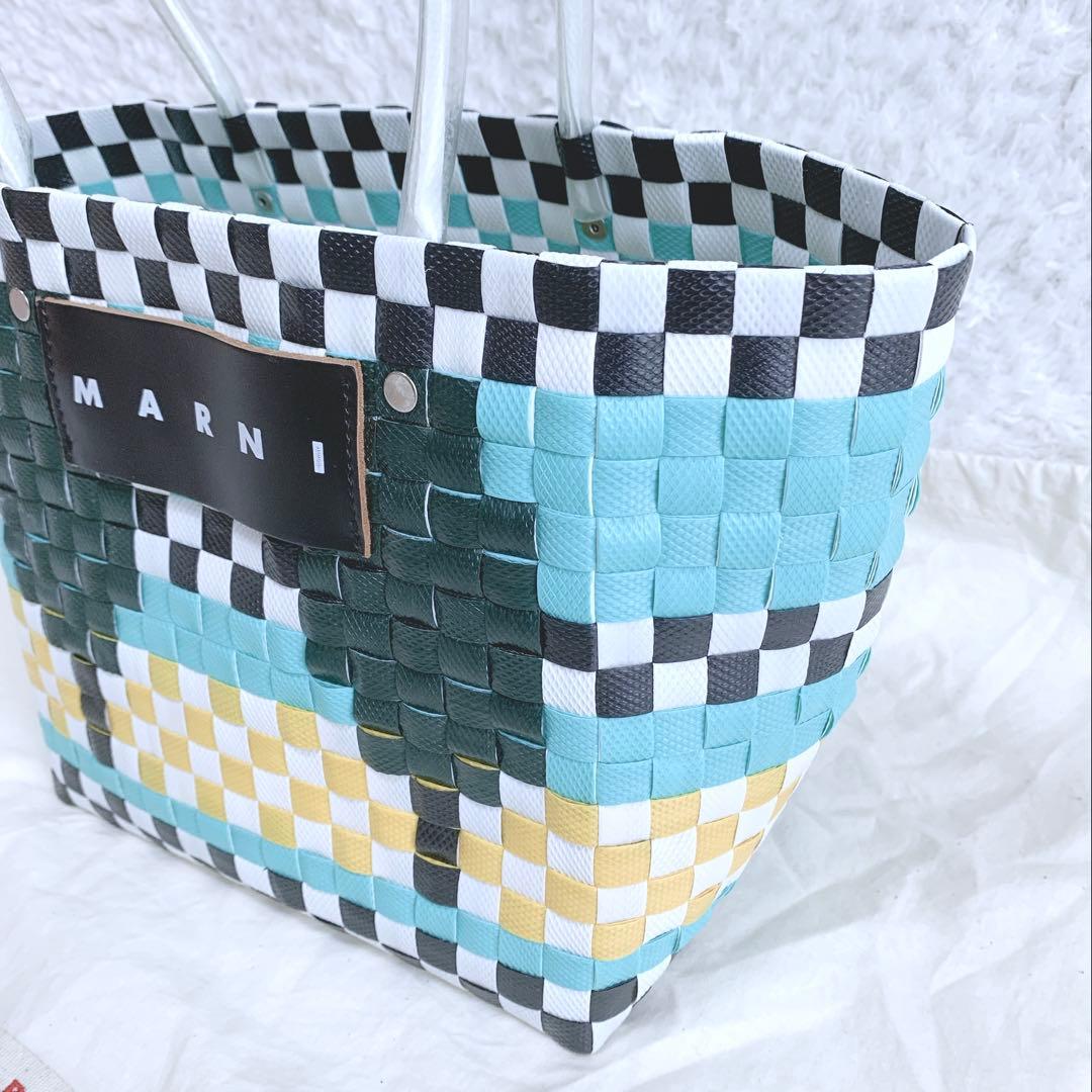 【AIKO】 MARNI フラワーマーケット 編み込み かごバッグ