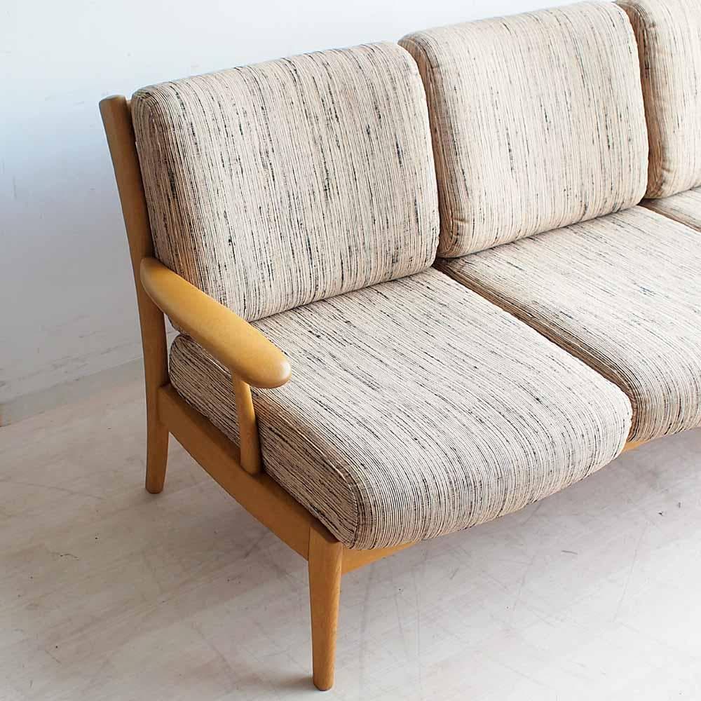 飛騨産業 キツツキ オーク材 3人掛けソファ ナチュラル ZR24389