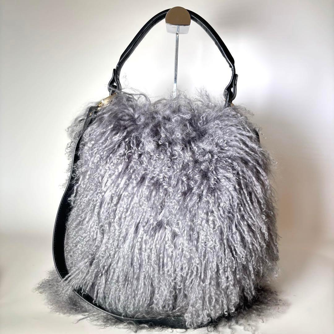 ✨️極美品✨️ A+P アテンペ ファー ショルダーバッグ