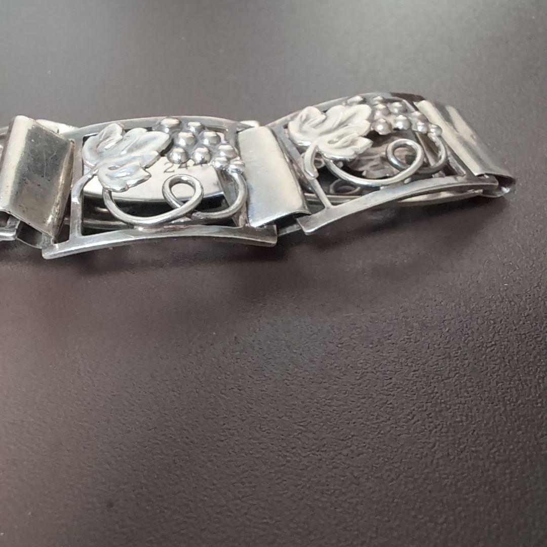 貴重　デンマーク　シルバー 葡萄 ブレスレット　北欧ビンテージアクセサリー
