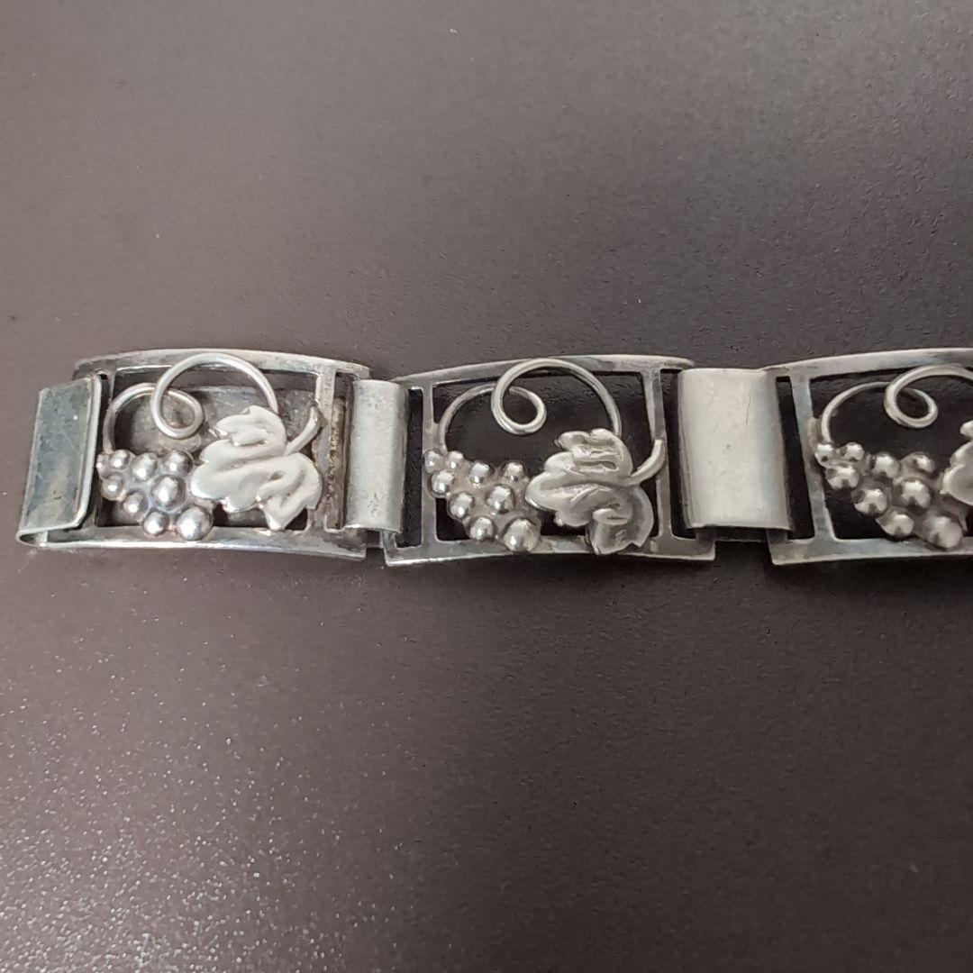 貴重　デンマーク　シルバー 葡萄 ブレスレット　北欧ビンテージアクセサリー