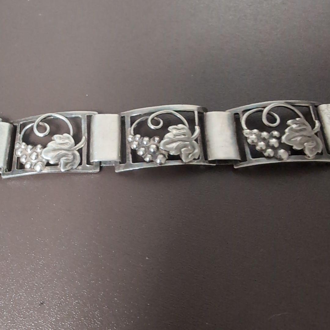 貴重　デンマーク　シルバー 葡萄 ブレスレット　北欧ビンテージアクセサリー