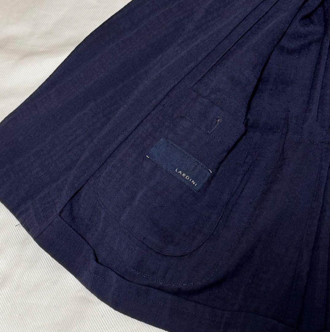 ◆ 正規品【46】LARDINI◆美品！秋冬物『６Ｂダブル・ジャケット』紺◆