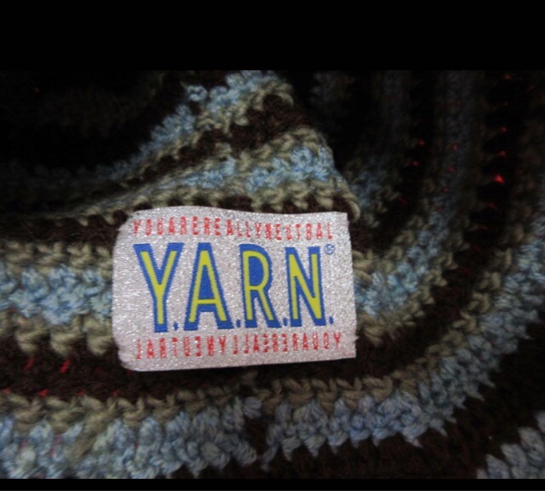 キ*ヨ様 ヤフRR807/Y・A・R・N/ヤーン　ニットハット　ブルー系　頭周