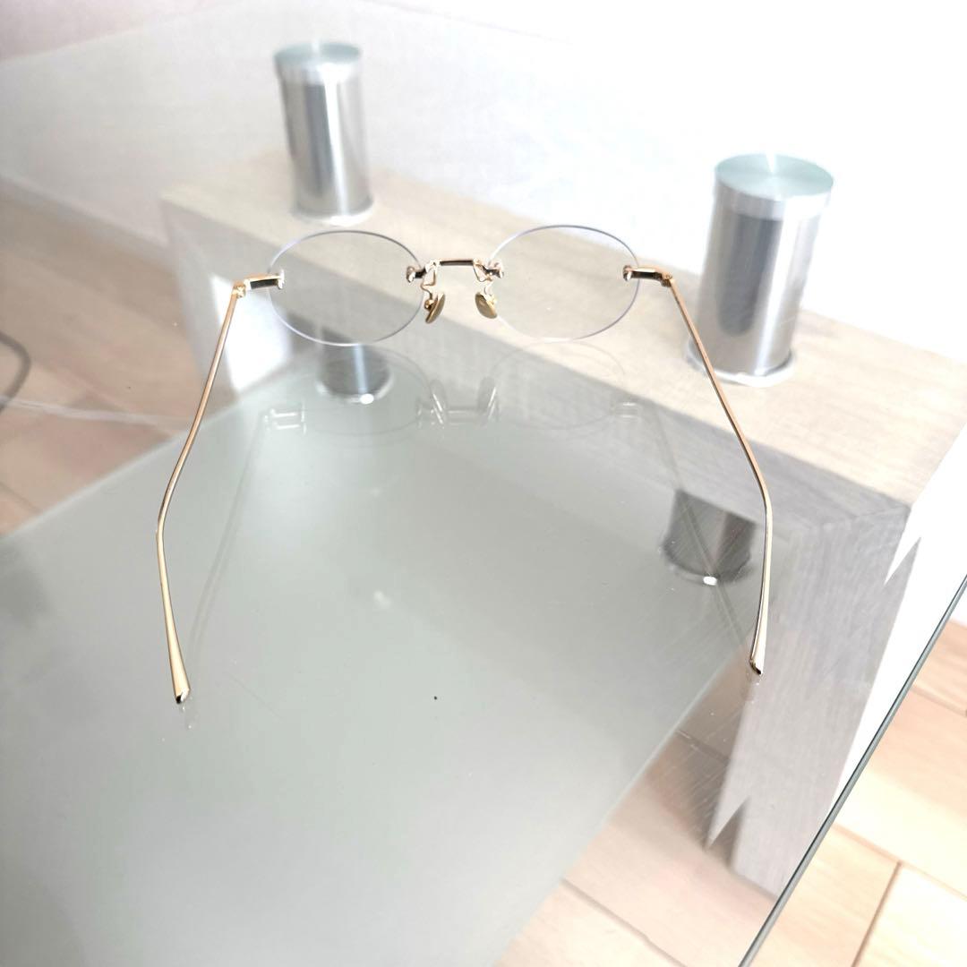 A.D.S.R リムレスメガネ　サングラス　アジアンフィト クリア