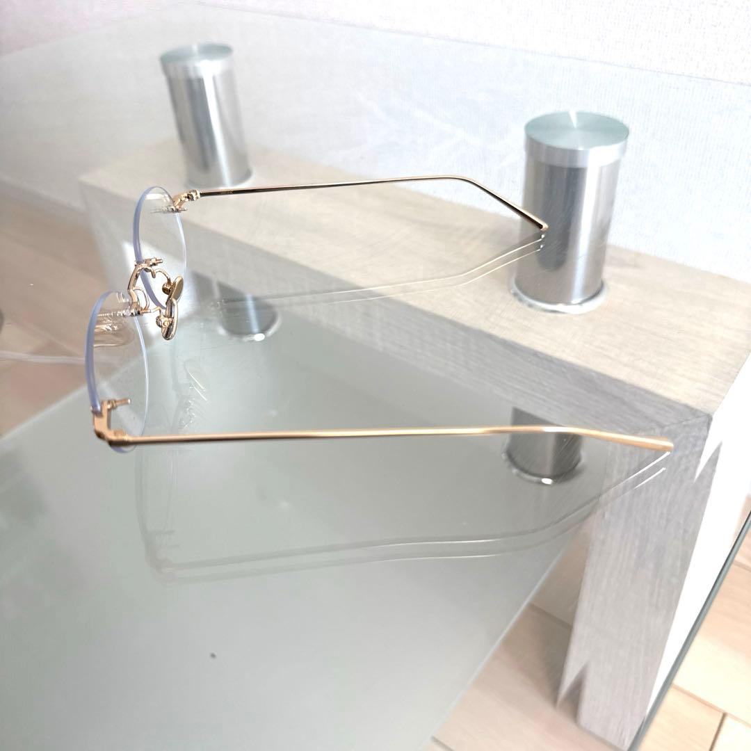 A.D.S.R リムレスメガネ　サングラス　アジアンフィト クリア