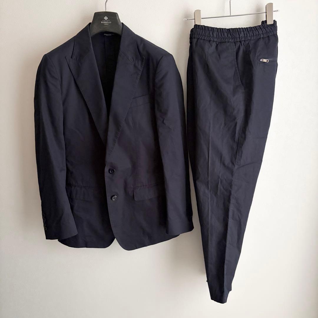 【希少】ドルチェアンドガッバーナ　イージーセットアップ　ネイビー　シルク混　46