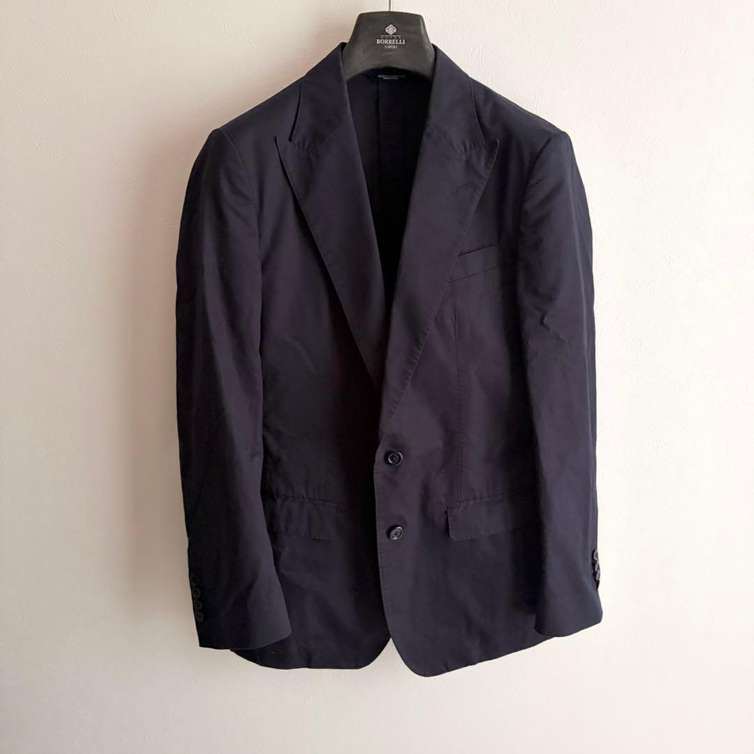 【希少】ドルチェアンドガッバーナ　イージーセットアップ　ネイビー　シルク混　46