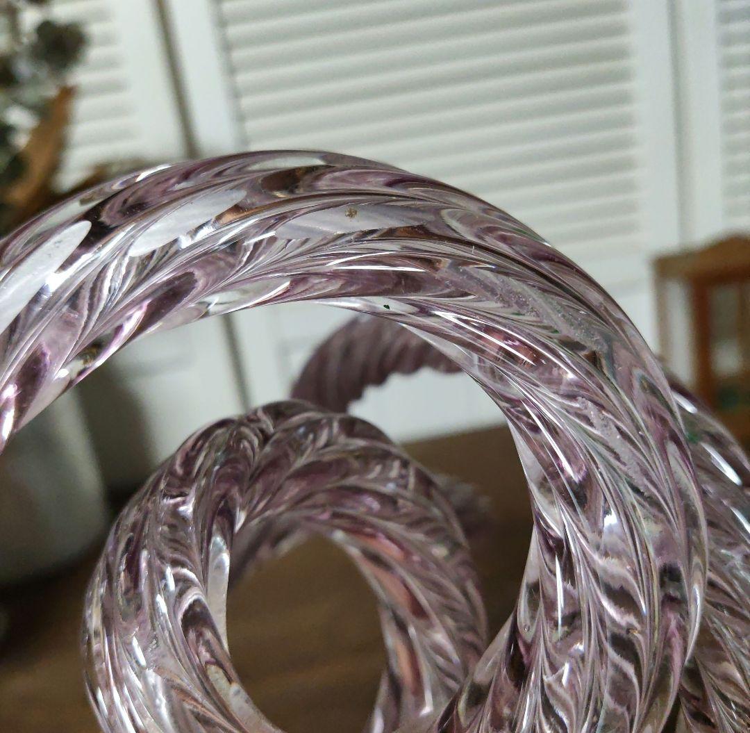 ウェーブ　ガラス　花瓶