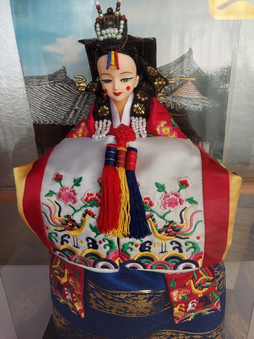 韓国　花嫁人形　韓服　民族衣裳　花嫁衣裳