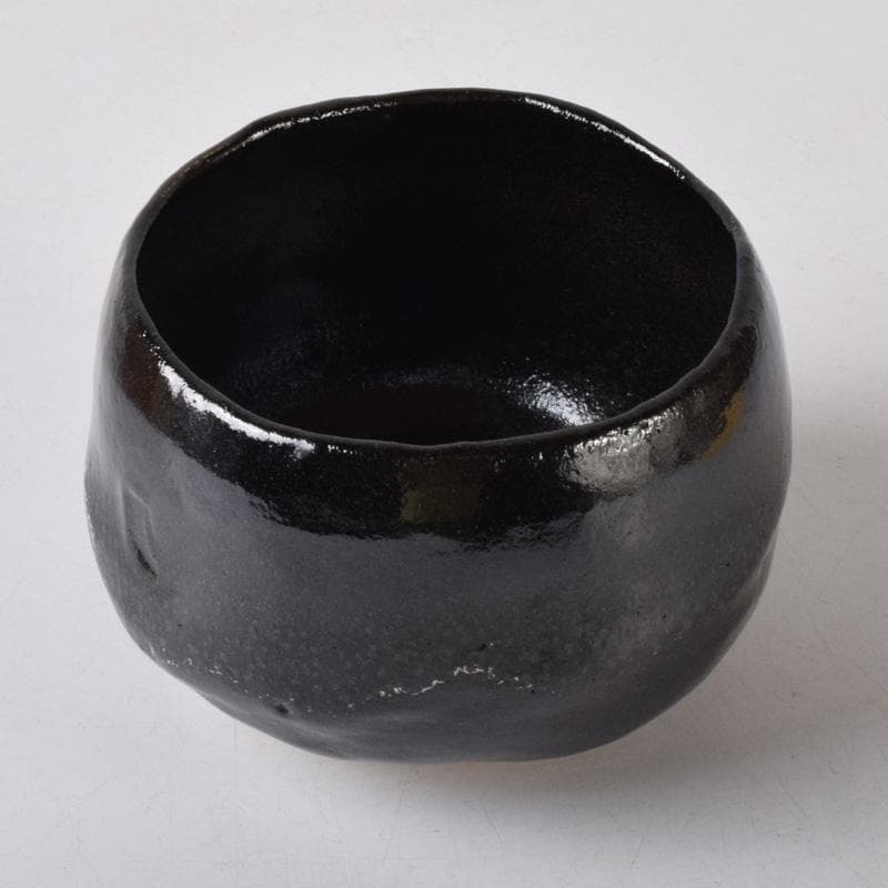 Mena　茶道具　佐々木昭楽作　ノンカウ　黒楽茶碗　共布共箱　V　7515