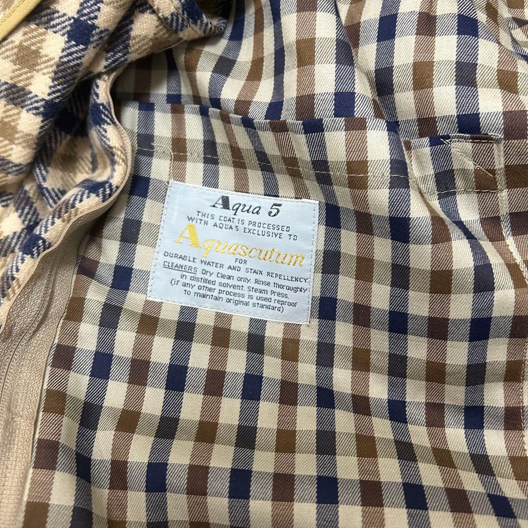 美品✨アクアスキュータム aqua5 ライナー付き トレンチコート ベージュ L