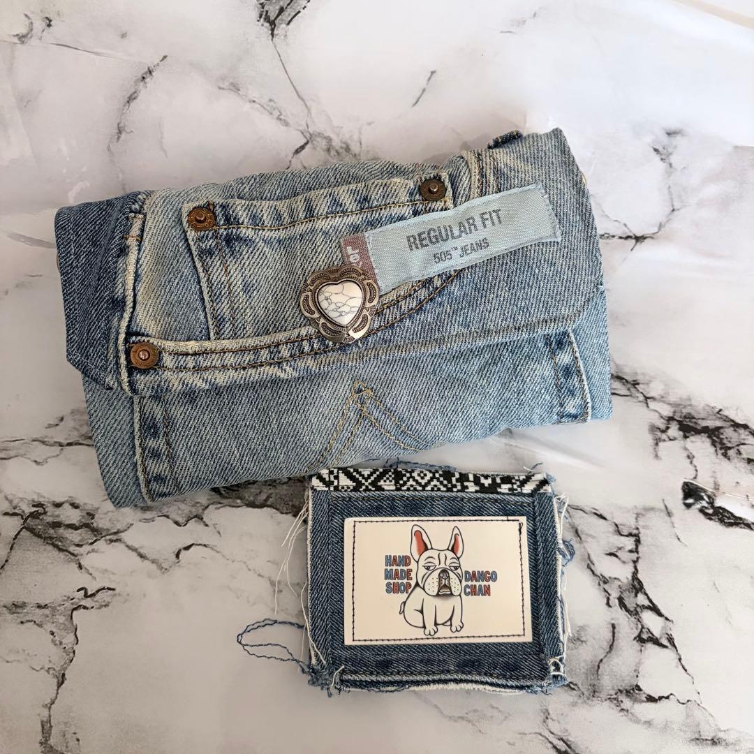 デニム長財布 一点物