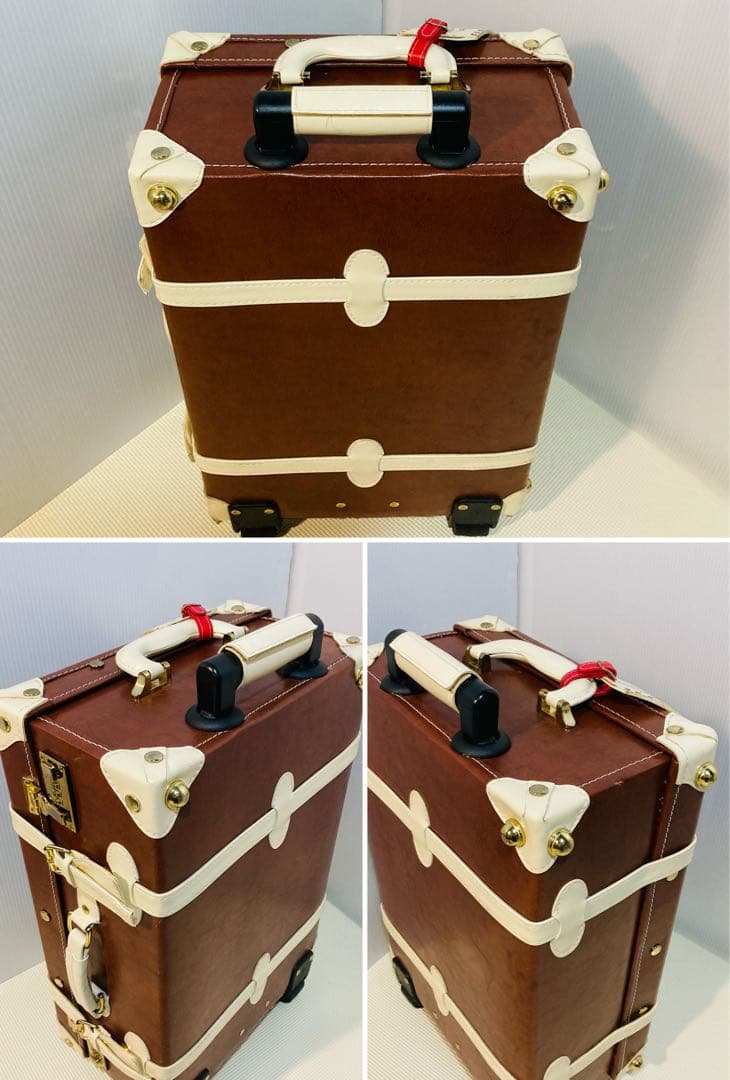 【希少】#656 Disney レザー スーツケース フランス柄