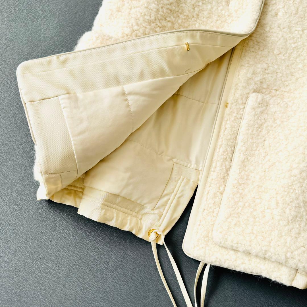 ◾️極美品　drawer　ドゥロワー　ジレ ベスト　アルパカ混 ウール　ボア