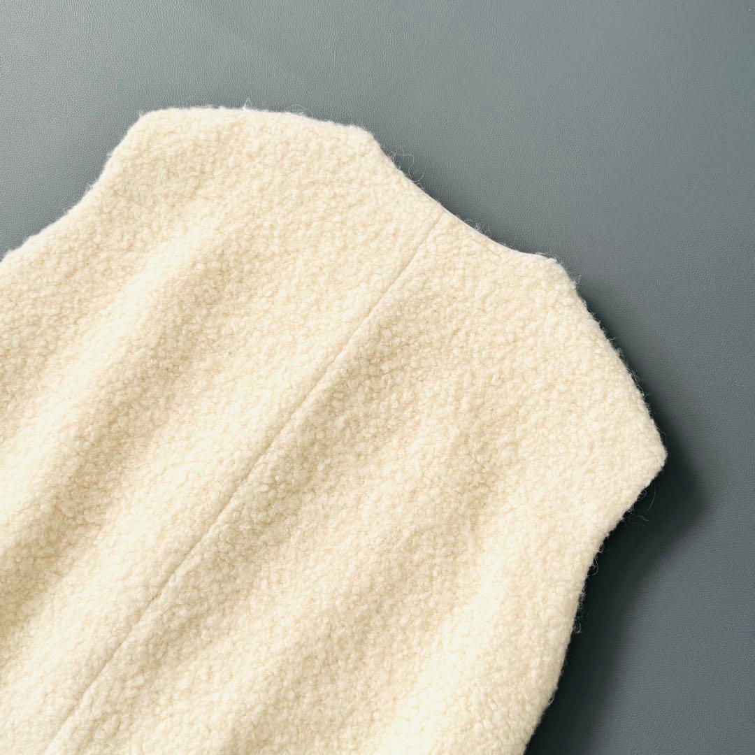 ◾️極美品　drawer　ドゥロワー　ジレ ベスト　アルパカ混 ウール　ボア