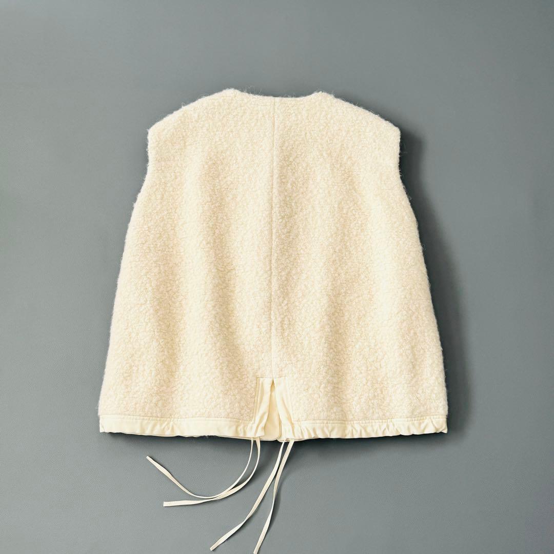 ◾️極美品　drawer　ドゥロワー　ジレ ベスト　アルパカ混 ウール　ボア