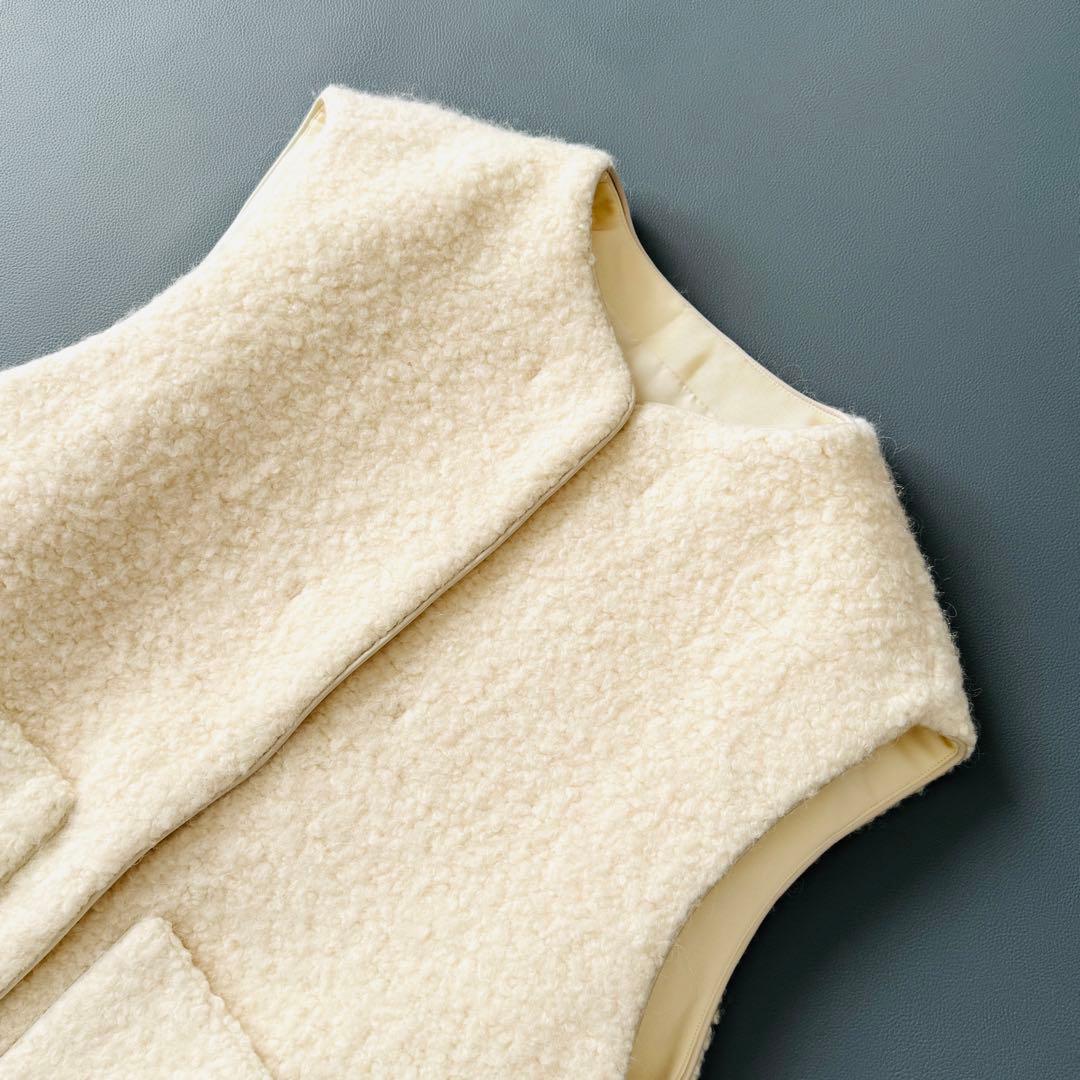 ◾️極美品　drawer　ドゥロワー　ジレ ベスト　アルパカ混 ウール　ボア