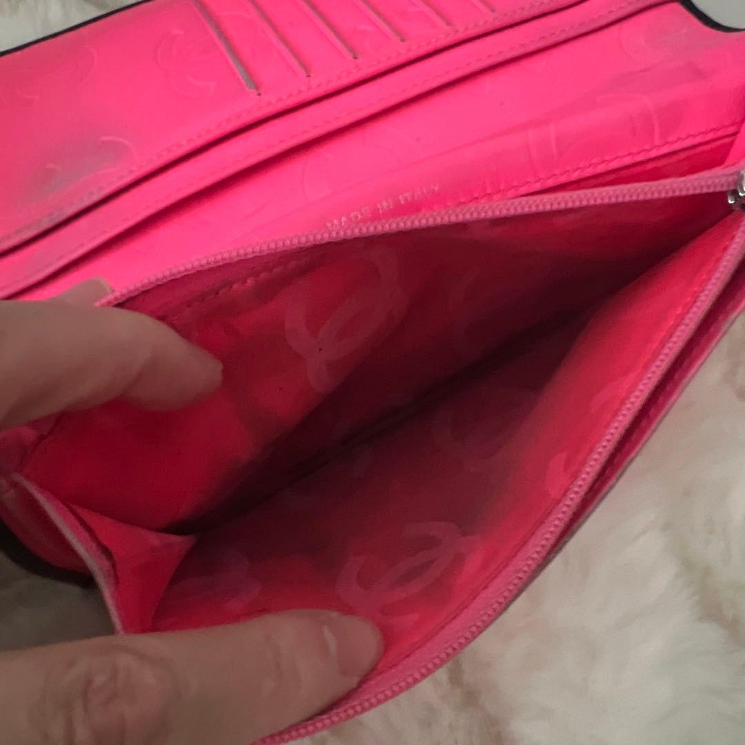 CHANEL キルティング カンボンライン　長財布