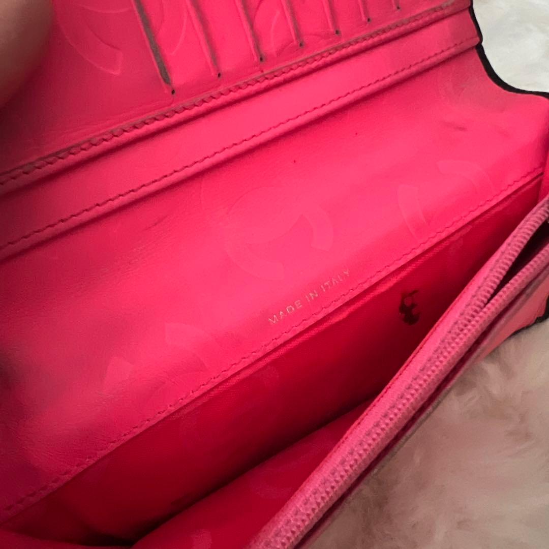 CHANEL キルティング カンボンライン　長財布