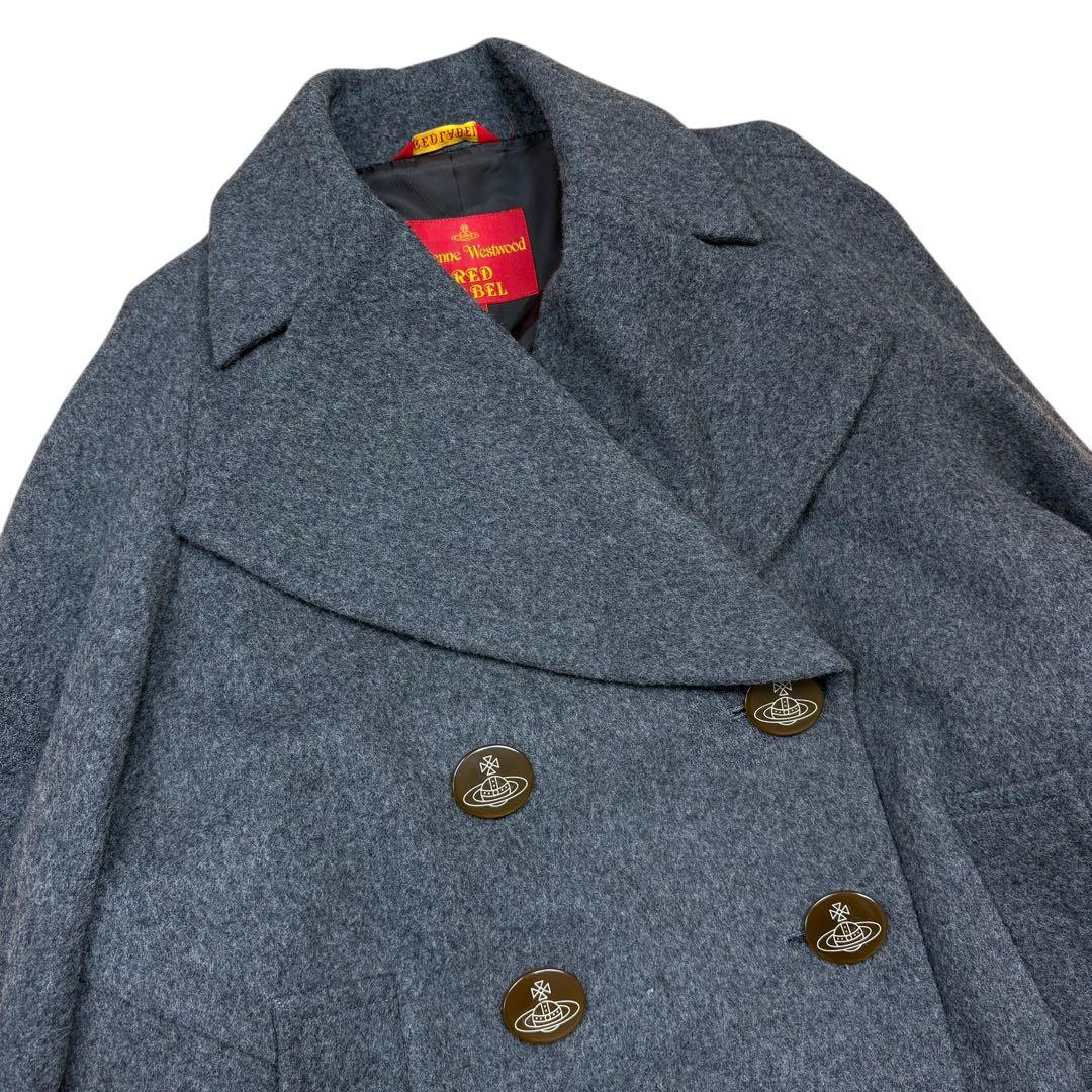 極美品 ヴィヴィアンウエストウッドレッドレーベル ウールコート 変形襟 サイズ2