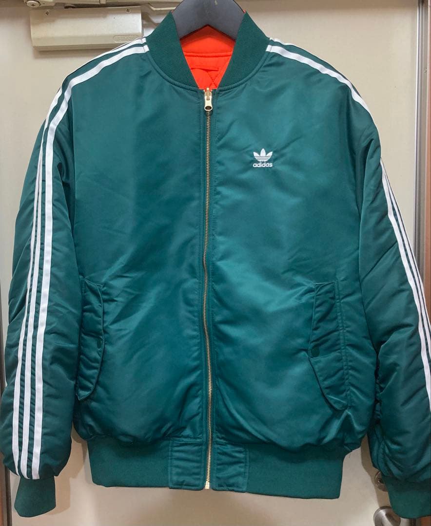 アディダス/アディレニウム MA-1 ボンバージャケット リバーシブル 深緑